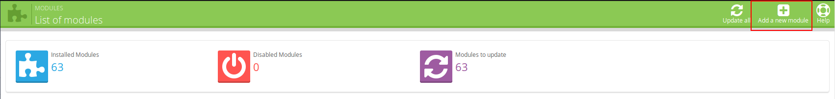 Add a module in PrestaShop 1.6.0.9