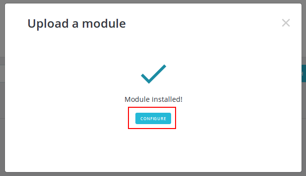 After having installed a module in PrestaShop 1.7.2.5